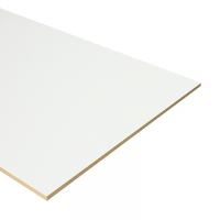 Dubbel Stootbord MDF - 181x40cm - Platina Wit RAL9010