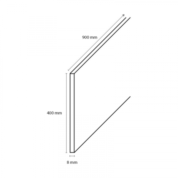 Dubbel Stootbord MDF - 90x40cm - Fineline Metallic