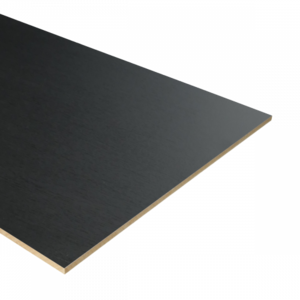 Dubbel Stootbord MDF - 181x40cm - Vesuvius Zwart Houtnerf