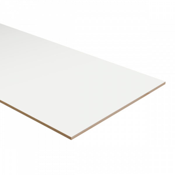 Dubbel Stootbord MDF - 138x40cm - Signaal Wit/Verkeers Wit RAL9003/RAL9016