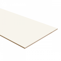 Dubbel Stootbord MDF - 115x40cm - Zuiver Wit/Donkergrijs RAL9010/RAL7043