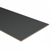 Dubbel Stootbord MDF - 92x40cm - Zuiver Wit/Donkergrijs RAL9010/RAL7043