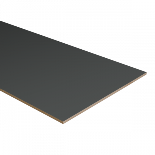 Dubbel Stootbord MDF - 92x40cm - Zuiver Wit/Donkergrijs RAL9010/RAL7043