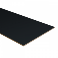 Dubbel Stootbord MDF - 115x40cm - Zwart/Verkeersgrijs RAL9005/RAL7042