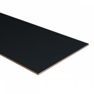 Dubbel Stootbord MDF - 160x40cm - Zwart/Verkeersgrijs RAL9005/RAL7042