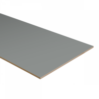 Dubbel Stootbord MDF - 138x40cm - Zwart/Verkeersgrijs RAL9005/RAL7042