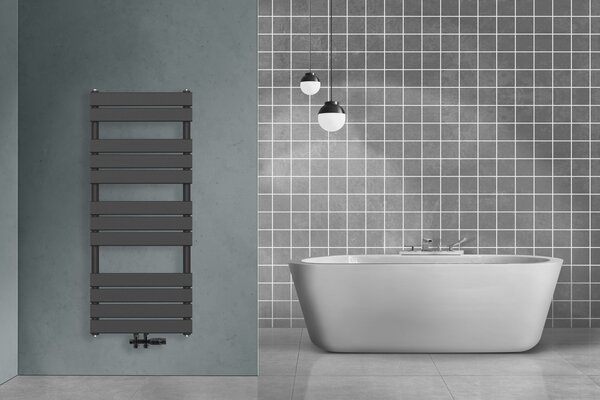 Belrad Belrad Handdoekradiator - Midden Aansluiting - 791W - 160x50cm - Zwart