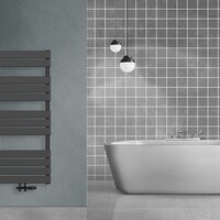 Belrad Belrad Handdoekradiator - Midden Aansluiting - 1081W - 180x60cm - Zwart
