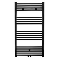 Belrad Belrad Handdoekradiator - Midden Aansluiting - 540W - 110x60cm - Zwart