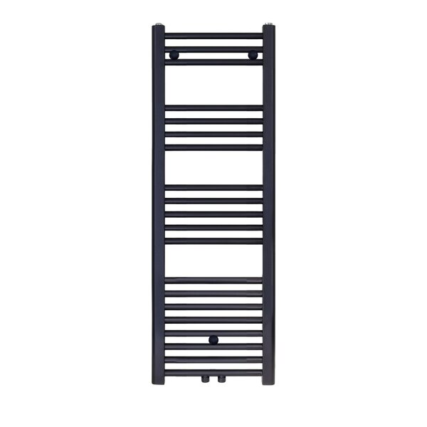 Belrad Belrad Handdoekradiator - Midden Aansluiting - 458W - 120x40cm - Mat Zwart