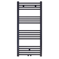 Belrad Belrad Handdoekradiator - Midden Aansluiting - 537W - 120x50cm - Mat Zwart