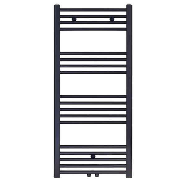 Belrad Belrad Handdoekradiator - Midden Aansluiting - 537W - 120x50cm - Mat Zwart