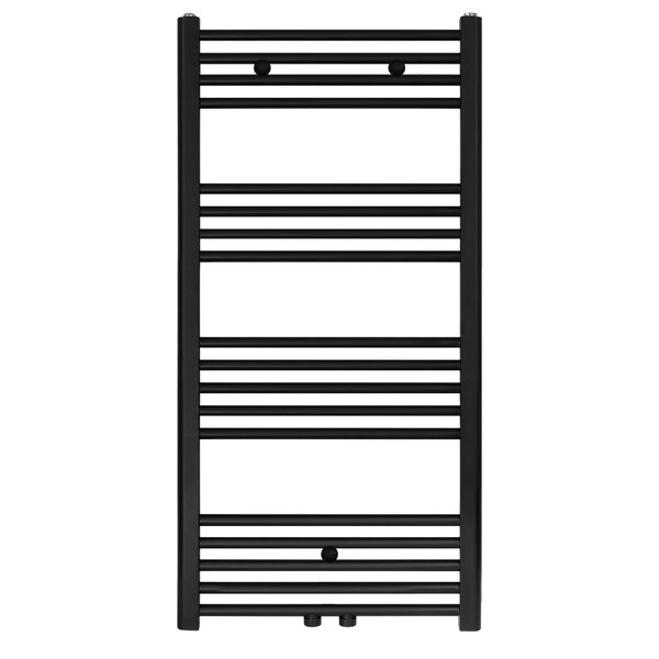 Belrad Belrad Handdoekradiator - Midden Aansluiting - 558W - 110x60cm - Mat Zwart