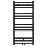 Belrad Belrad Handdoekradiator - Midden Aansluiting - 616W - 120x60cm - Mat Zwart