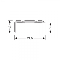 PPC Hoeklijnprofiel - Zelfklevend - Aluminium - 300x1cm - Geborsteld RVS