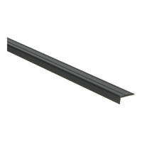 PPC Hoeklijnprofiel - Zelfklevend - Aluminium - 100x1cm - Zwart