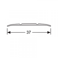 PPC Dilatatieprofiel - Zelfklevend - Aluminium - 100x3,7cm - Geborsteld RVS