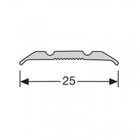 PPC Dilatatieprofiel - Zelfklevend - Aluminium - 100x2,5cm - Geborsteld RVS