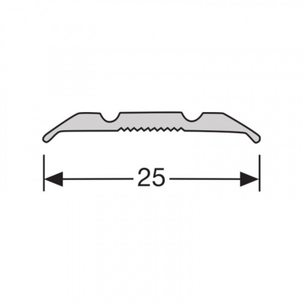 PPC Dilatatieprofiel - Zelfklevend - Aluminium - 100x2,5cm - Geborsteld RVS