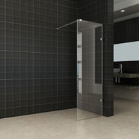 Wiesbaden Wiesbaden Less Profielloos Inloopdouche - Nano Coating - 8mm Helder Glas - 50x200cm - Mat Wit