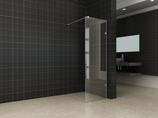 Wiesbaden Wiesbaden Less Profielloos Inloopdouche - Nano Coating - 8mm Helder Glas - 50x200cm - Mat Wit