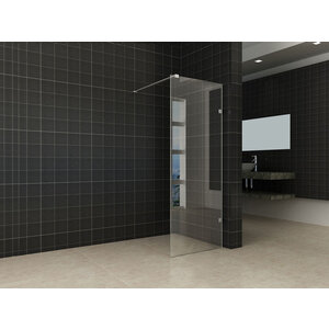 Wiesbaden Less Profielloos Inloopdouche - Helder - 8mm - 60x200cm - Chroom