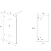 Wiesbaden Wiesbaden Less Profielloos Inloopdouche - Nano Coating - 8mm Helder Glas - 80x200cm - Geborsteld Gunmetal