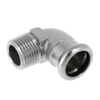 Bonfix Bonfix Press Kniekoppeling 90° - CV - Pers x Buitendraad - Staalverzinkt - 22mm x 3/4"