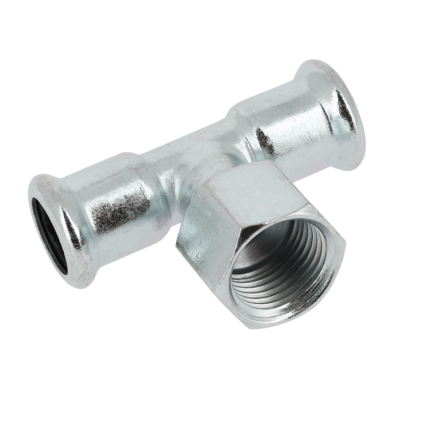 Bonfix Bonfix Press Verlopend T-Koppeling - CV - Pers x Binnendraad - Staalverzinkt - 22mm x 3/4" x 22mm