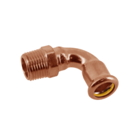 Bonfix Bonfix Press Kniekoppeling - Gas - Pers x Buitendraad - Roodkoper - 22mm x 3/4"