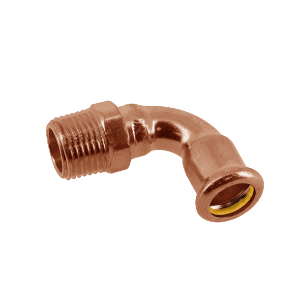 Bonfix Bonfix Press Kniekoppeling - Gas - Pers x Buitendraad - Roodkoper - 22mm x 3/4"