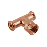 Bonfix Bonfix Press T-Koppeling - Gas - Pers x Binnendraad - Roodkoper - 22mm x 1/2" x 22mm