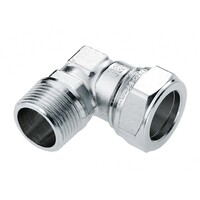 Bonfix Bonfix Verlopend Kniekoppeling - Knel x Buitendraad - Vernikkeld Messing - 15mm x 1/2"