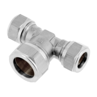 Bonfix Bonfix Verlopend T-Koppeling - Knel - Vernikkeld Messing - 15x22x15mm