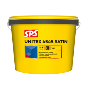 SPS Unitex 4545 Satin Zijdeglans Acrylaat Muurverf - Wit - 10L