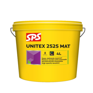 SPS Unitex 2525 Mat Muurverf - Wit - 4L