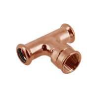 Bonfix Bonfix Press T-Koppeling - Pers x Binnendraad - Roodkoper - 22mm x 1/2" x 22mm