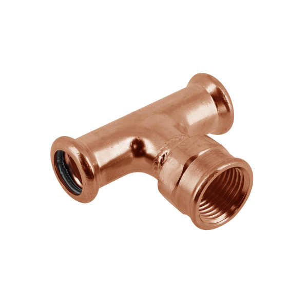 Bonfix Bonfix Press T-Koppeling - Pers x Binnendraad - Roodkoper - 22mm x 1/2" x 22mm
