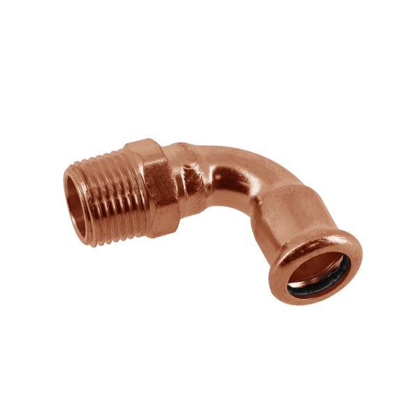 Bonfix Bonfix Press Kniekoppeling - Pers x Buitendraad - Roodkoper - 22mm x 3/4"