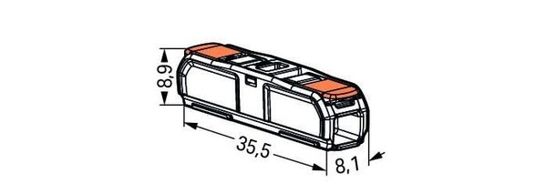 Wago Wago 221 Doorverbindingsklem - 4mm² - 2-Polig - 12 stuks