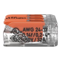 Wago Wago 221 Lasklem - 4mm² - 3-Polig - 12 stuks