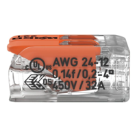 Wago Wago 221 Lasklem - 4mm² - 2-Polig - 16 stuks