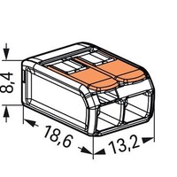 Wago Wago 221 Lasklem - 4mm² - 2-Polig - 16 stuks