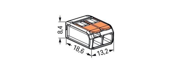 Wago Wago 221 Lasklem - 4mm² - 2-Polig - 16 stuks