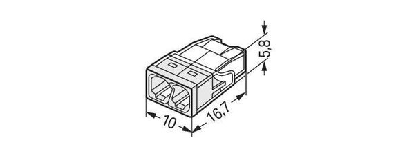 Wago Wago 2273 Lasklem - 2,5mm² - 2-Polig - 40 stuks