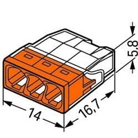 Wago Wago 2273 Lasklem - 2,5mm² - 3-Polig - 30 stuks