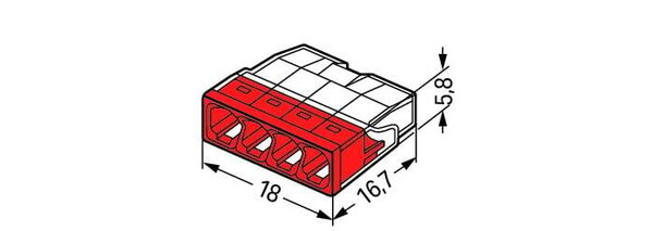 Wago Wago 2273 Lasklem - 2,5mm² - 4-Polig - 20 stuks