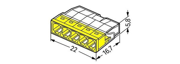 Wago Wago 2273 Lasklem - 2,5mm² - 5-Polig - 20 stuks