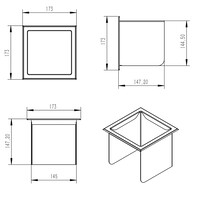 Xellanz Xellanz Rocko Inzetstuk voor Inbouw Reserverolhouder - Geborsteld Messing