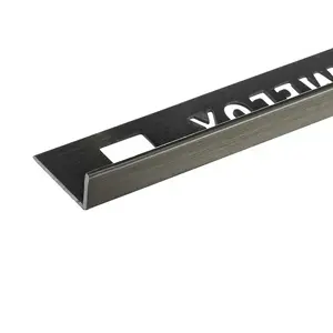 Homelux Aluminium Tegelprofiel - Recht - 11mm - 270cm - Mat Zwart